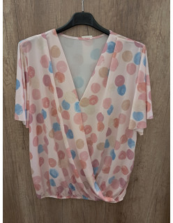 Átlapolt pöttyös rózsaszín felső 2