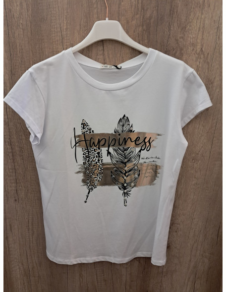 Pamut póló toll mintával