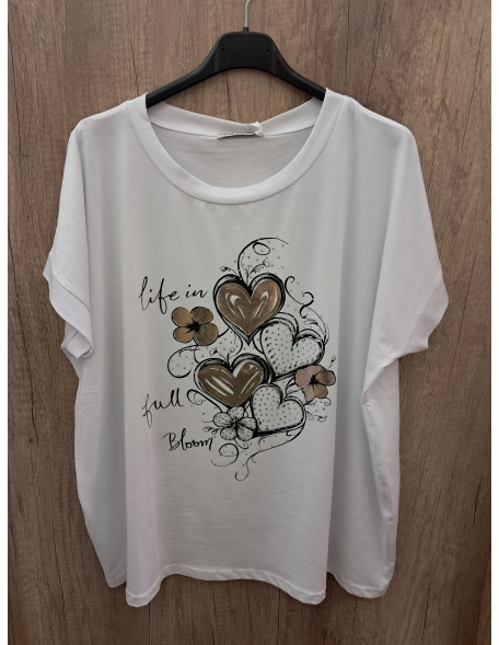 Póló sok szív Plus size