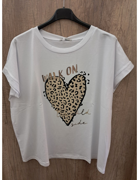 Póló pöttyös szív Plus size