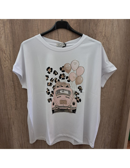 Póló kék autós Plus size