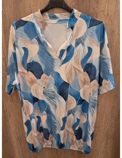 Kék mintás felső Plus size 2