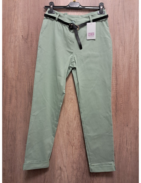 Almazöld sztreccs nadrág Plus size