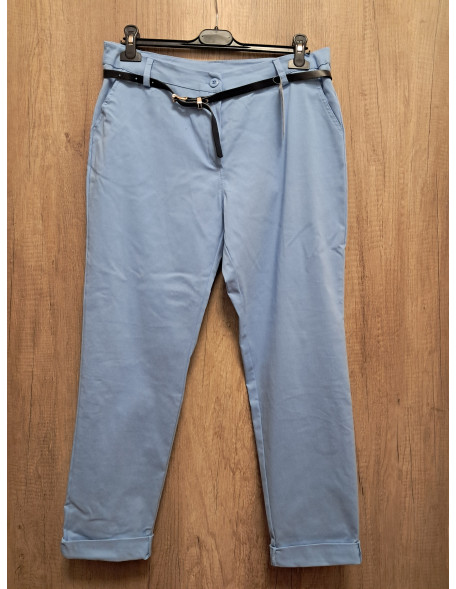 Vízkék sztreccs nadrág Plus size