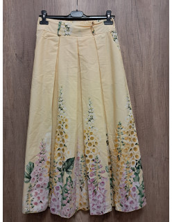 Virágmintás szoknya sárga alapon