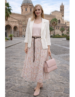 Romantikus apró virágos szoknya