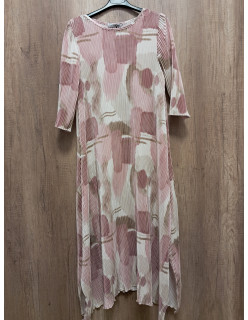 Egész ruha púder-drapp mintás 2